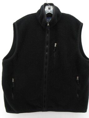 VINTAGE Gap Vest XXL Fleece Pile Jacket Full Zip Hiking Travel 90s